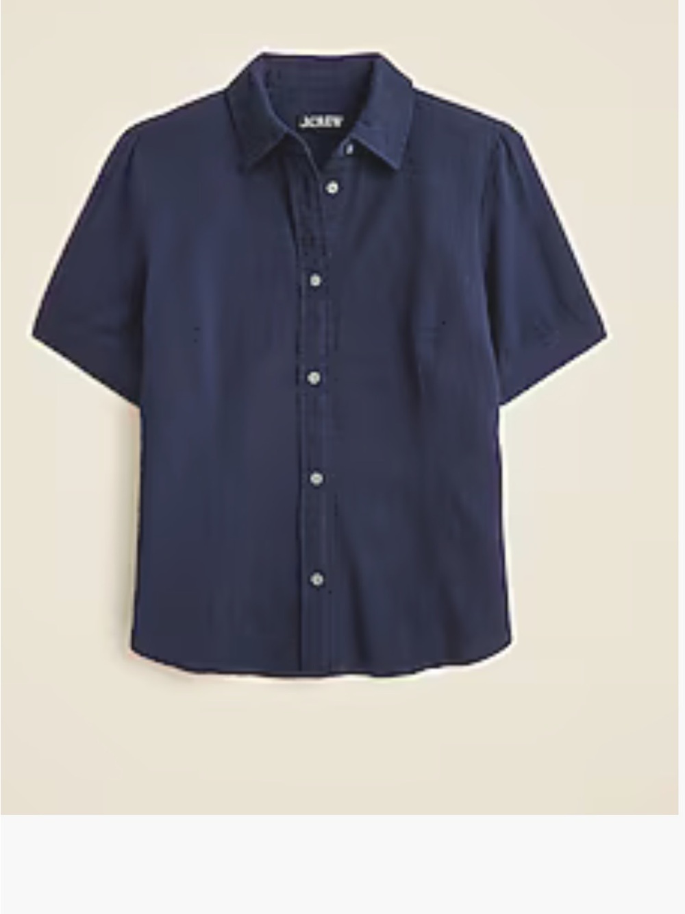 J. Crew women’s Navy Short-Sleeve Gauze Camp Shirt